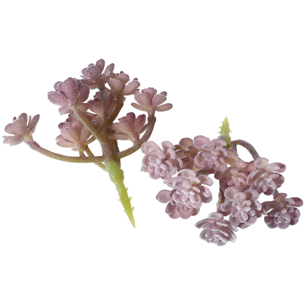 Succulent Arrangement Mini - Suculentas Falsas Roxas de PVC Flocado