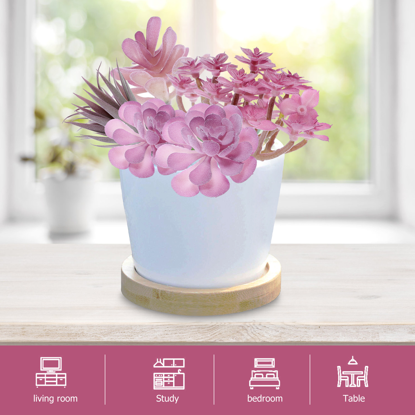 9 Peças de Plantas Artificiais - Succulent Arrangement Mini avaliação e preço